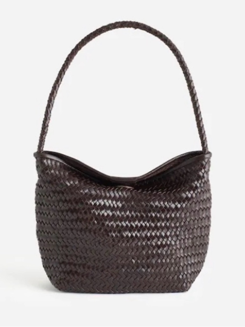 Madewell Dark Brown Woven Hobo Shoulder Bag